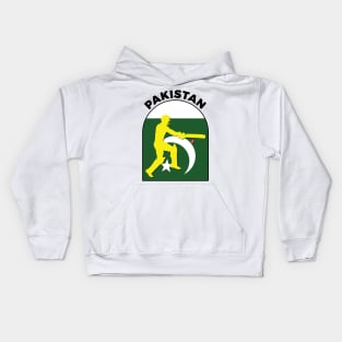 Pakistan Cricket Batsman Pakistan Flag Kids Hoodie